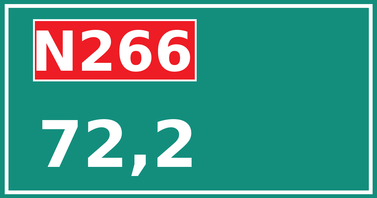 Hectometerbord N266 72,2