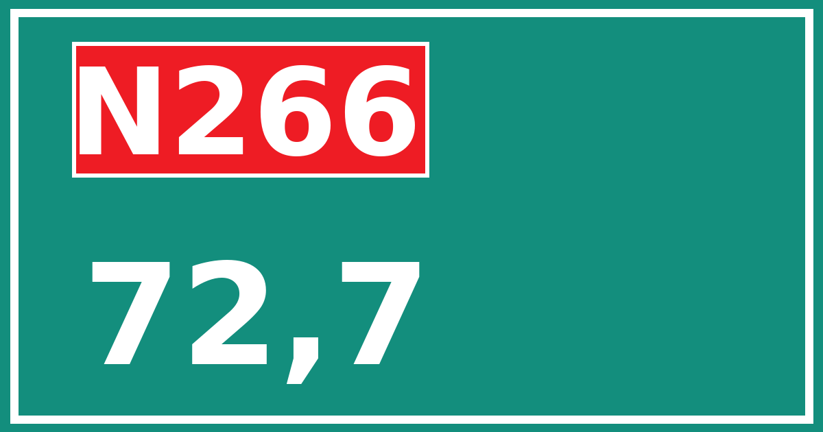 Hectometerbord N266 72,7