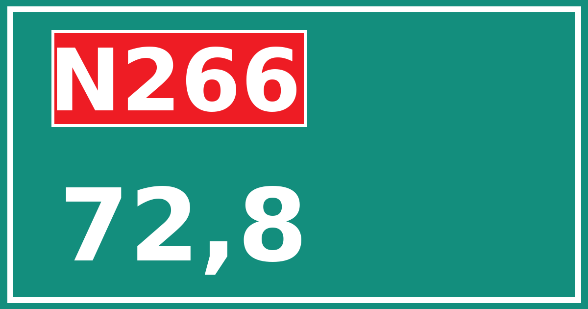 Hectometerbord N266 72,8