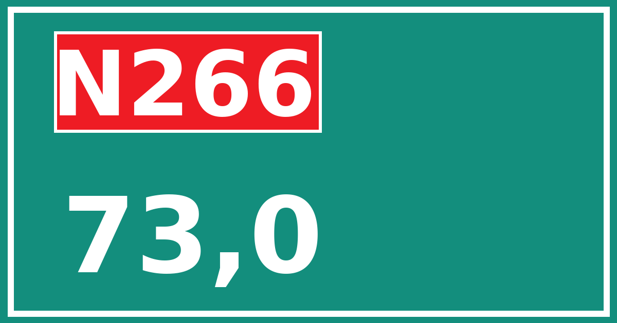 Hectometerbord N266 73,0