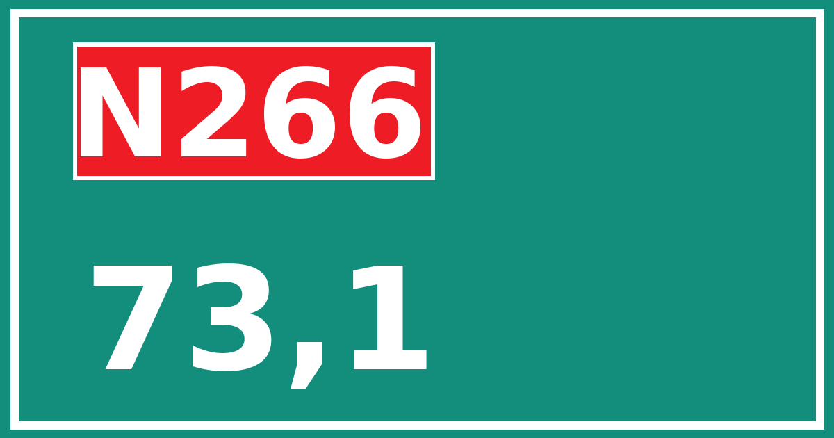 Hectometerbord N266 73,1