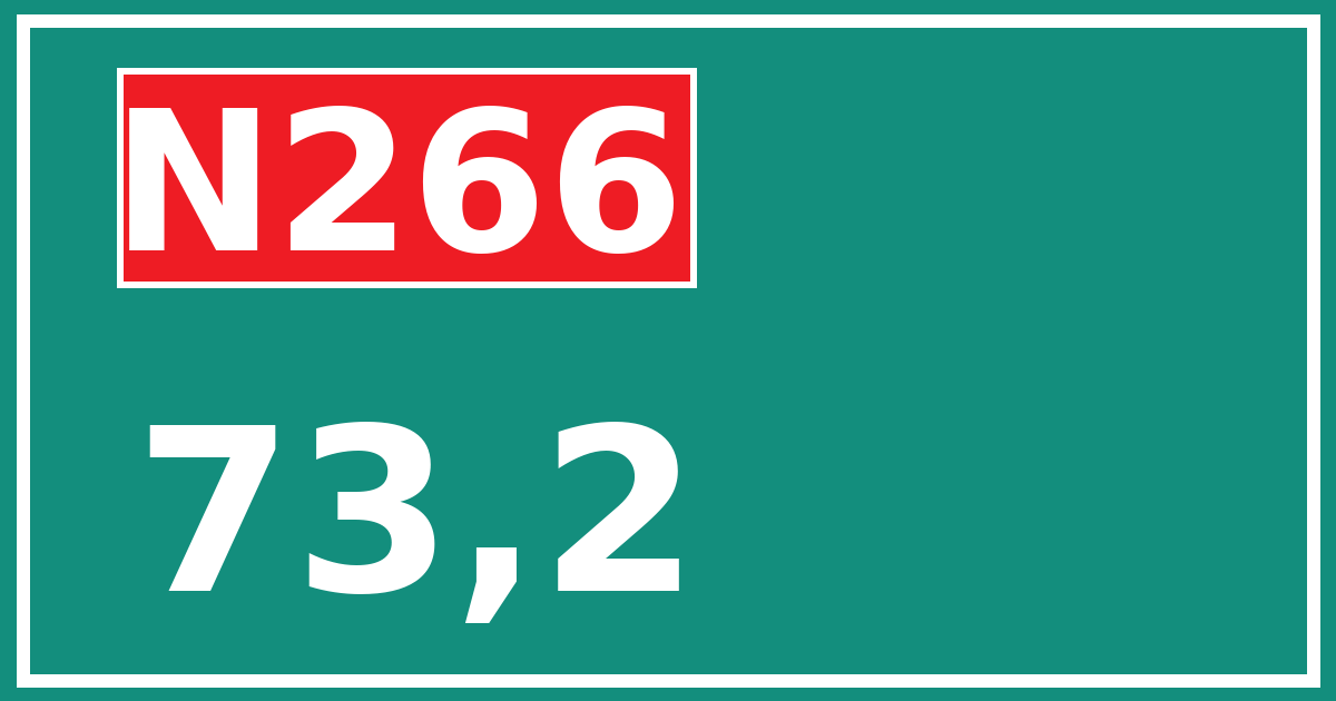 Hectometerbord N266 73,2