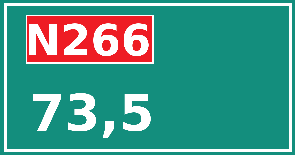 Hectometerbord N266 73,5