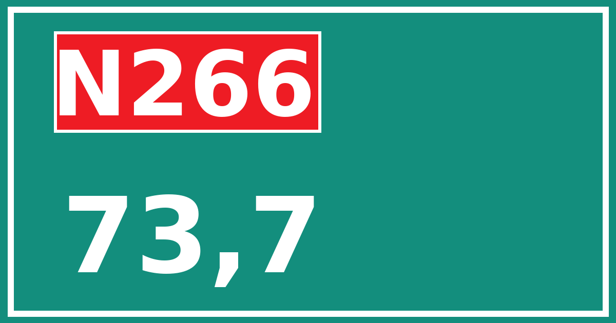 Hectometerbord N266 73,7