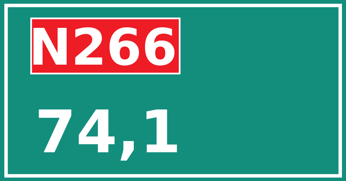 Hectometerbord N266 74,1