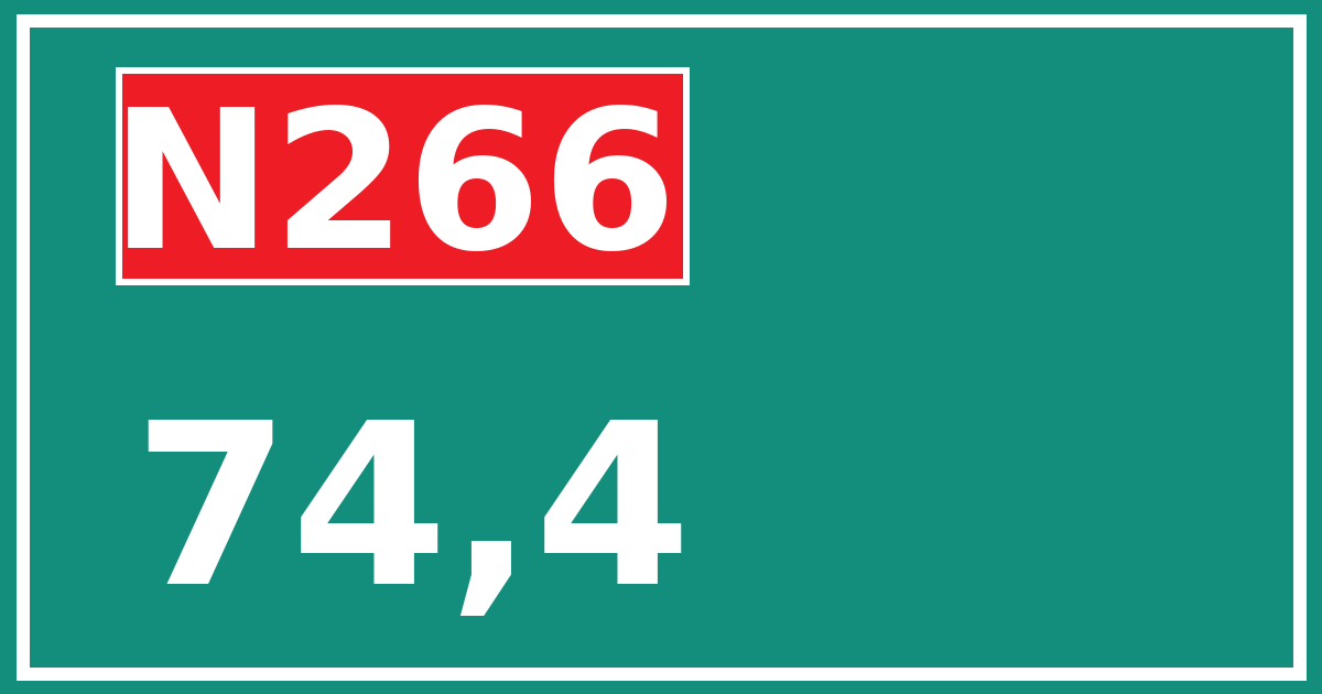 Hectometerbord N266 74,4