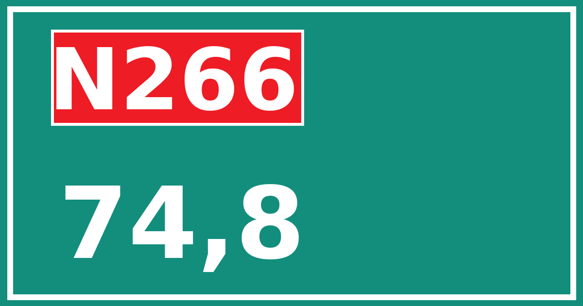 Hectometerbord N266 74,8