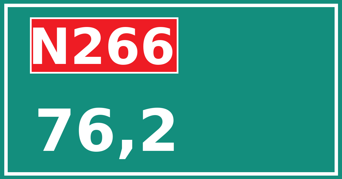 Hectometerbord N266 76,2