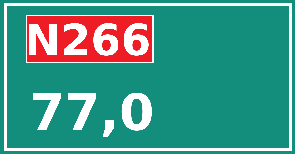 Hectometerbord N266 77,0
