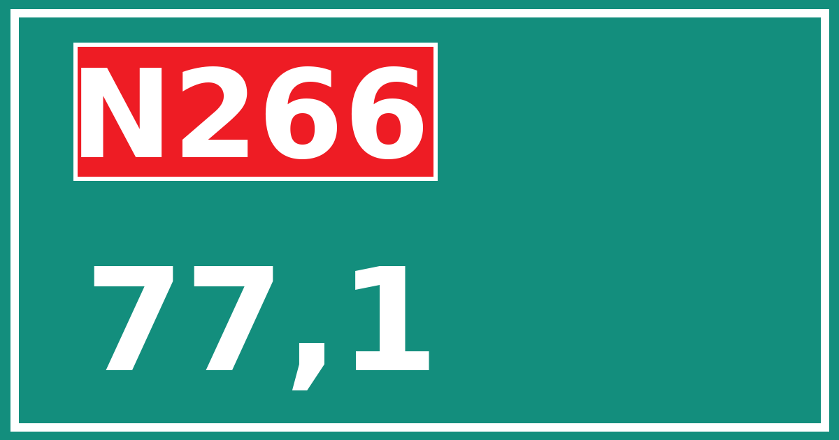 Hectometerbord N266 77,1
