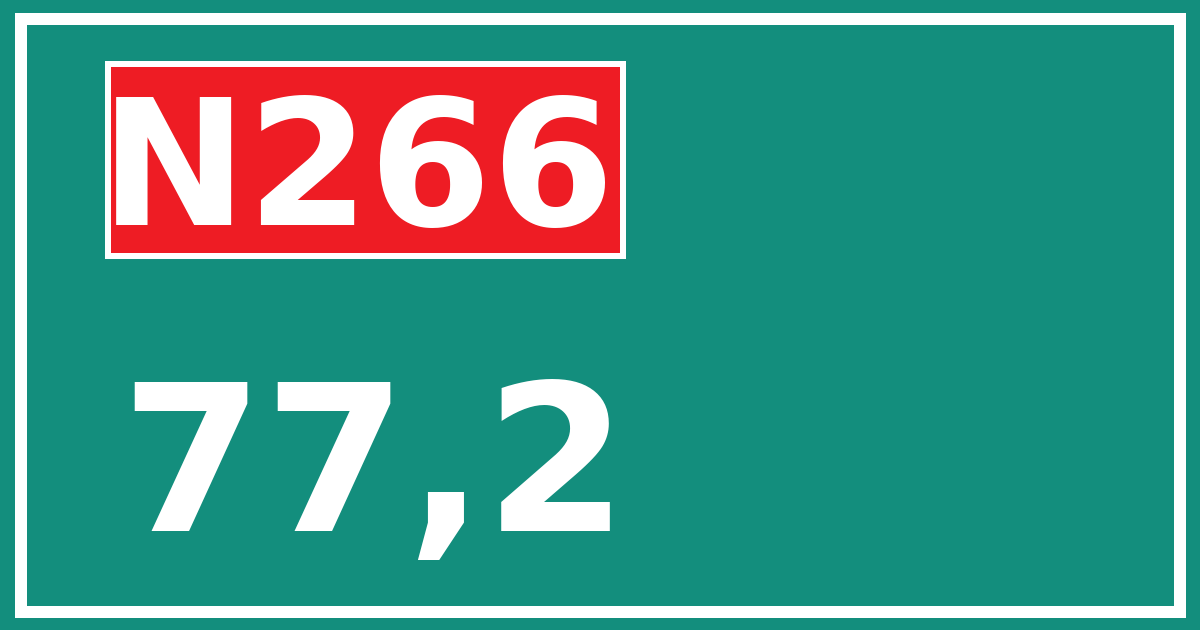 Hectometerbord N266 77,2