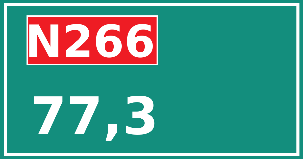 Hectometerbord N266 77,3