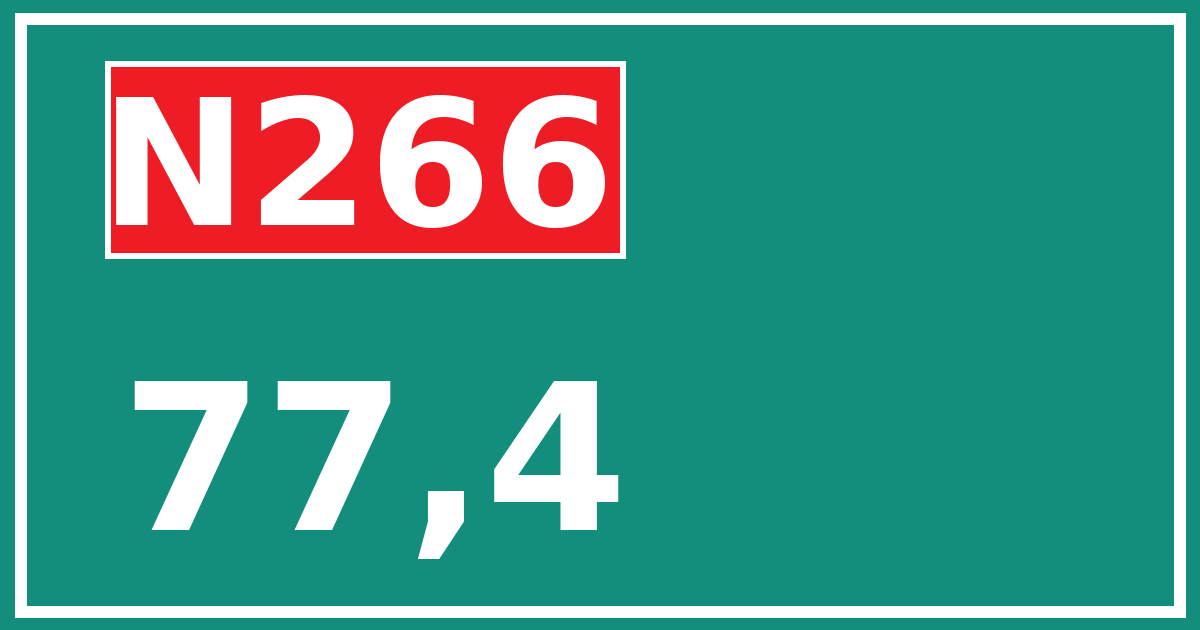 Hectometerbord N266 77,4