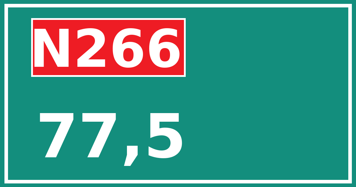 Hectometerbord N266 77,5