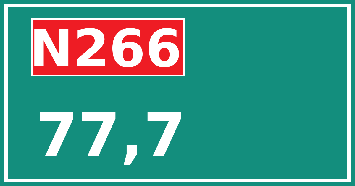 Hectometerbord N266 77,7