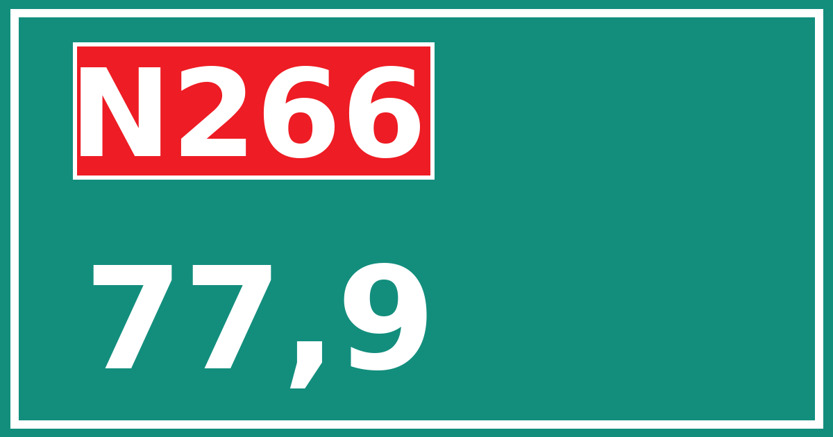 Hectometerbord N266 77,9