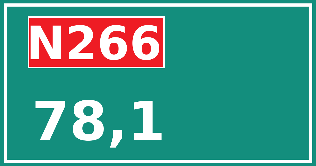 Hectometerbord N266 78,1