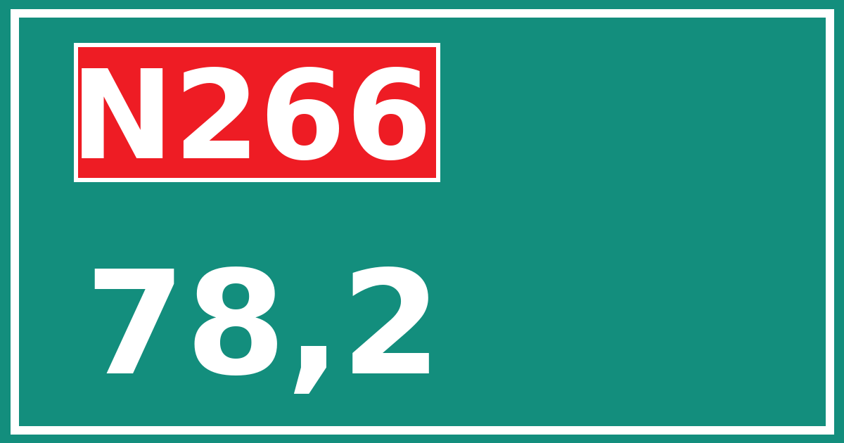 Hectometerbord N266 78,2