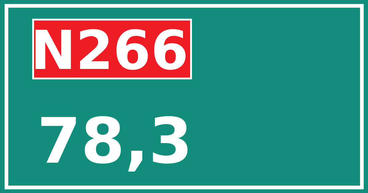 Hectometerbord N266 78,3