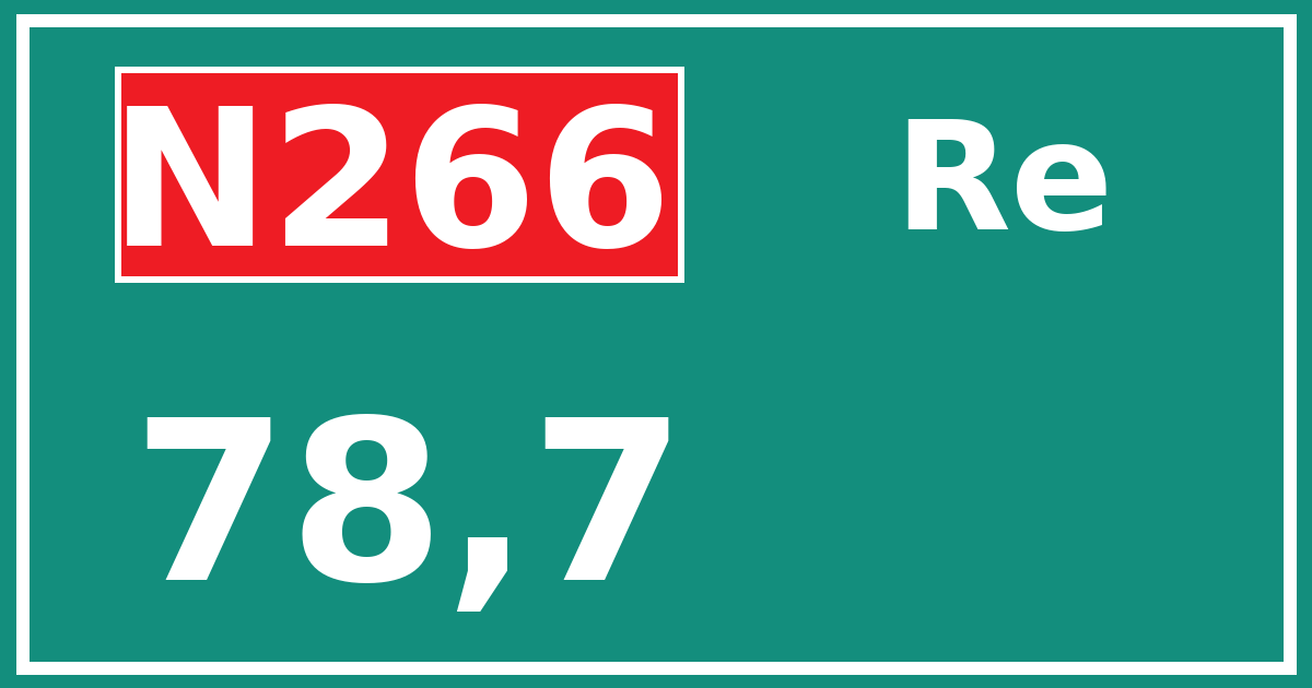 Hectometerbord N266 78,7 zijde Re