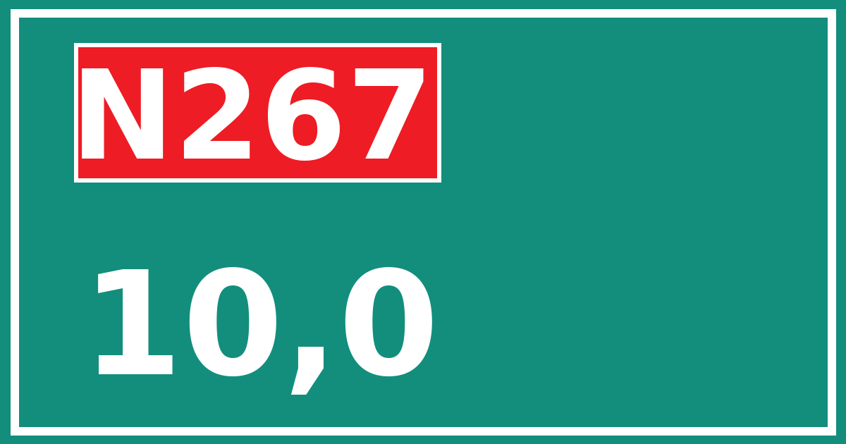 Hectometerbord N267 10,0