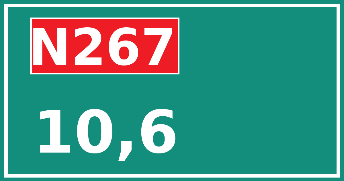 Hectometerbord N267 10,6