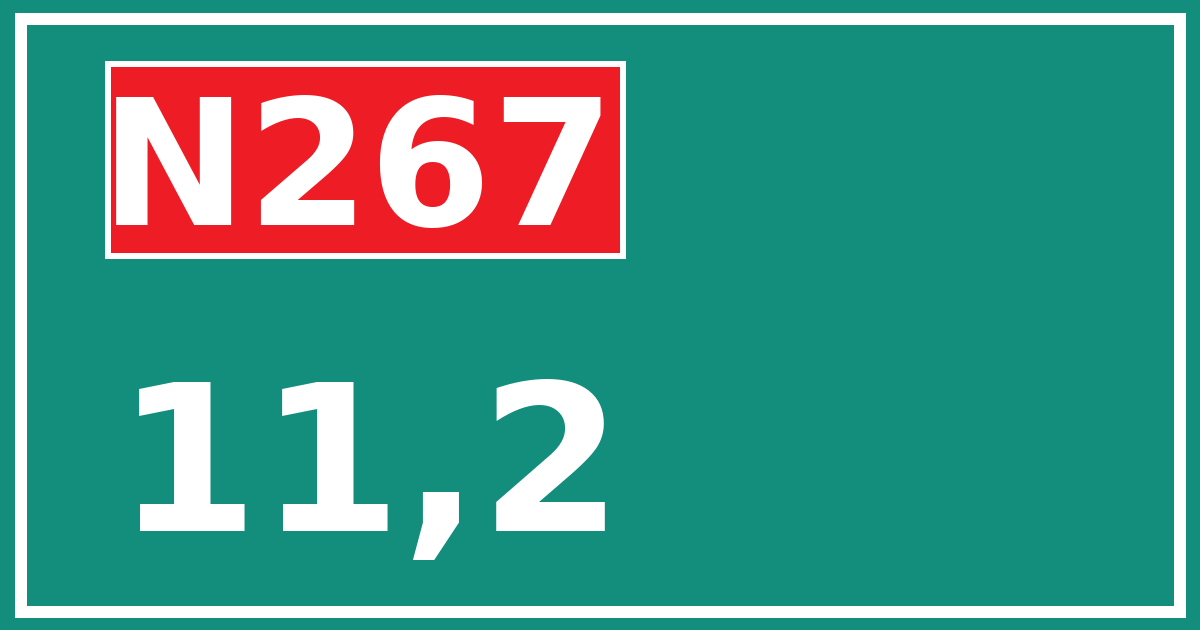 Hectometerbord N267 11,2