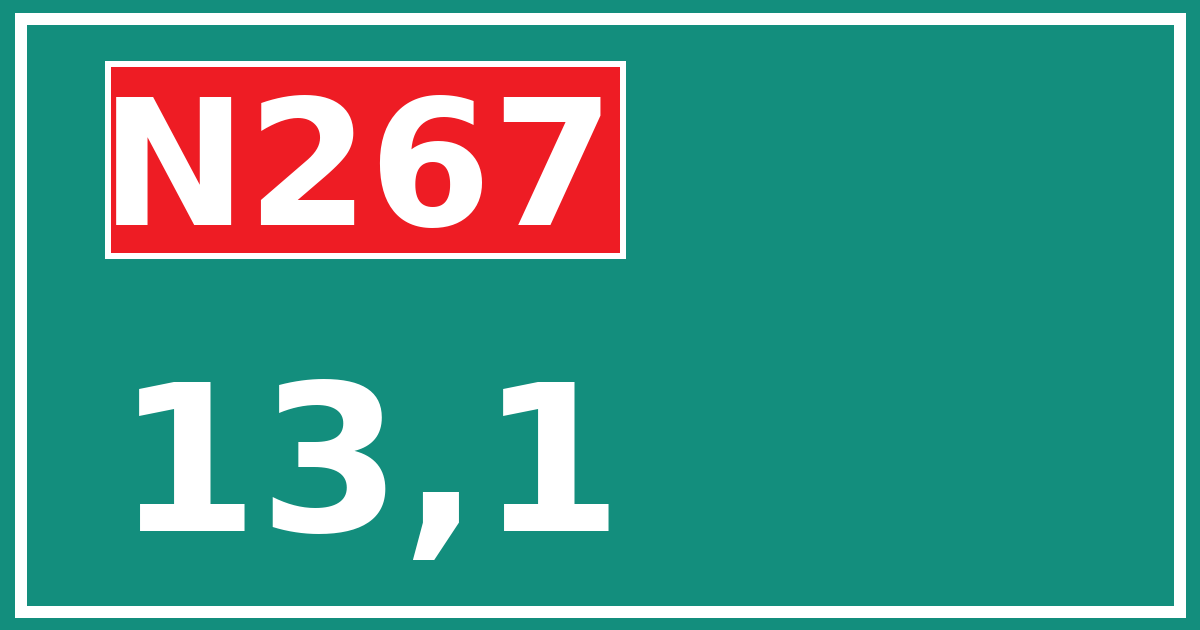 Hectometerbord N267 13,1