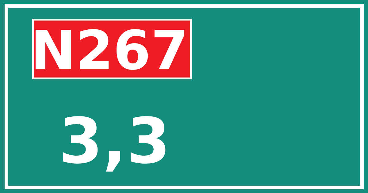 Hectometerbord N267 3,3
