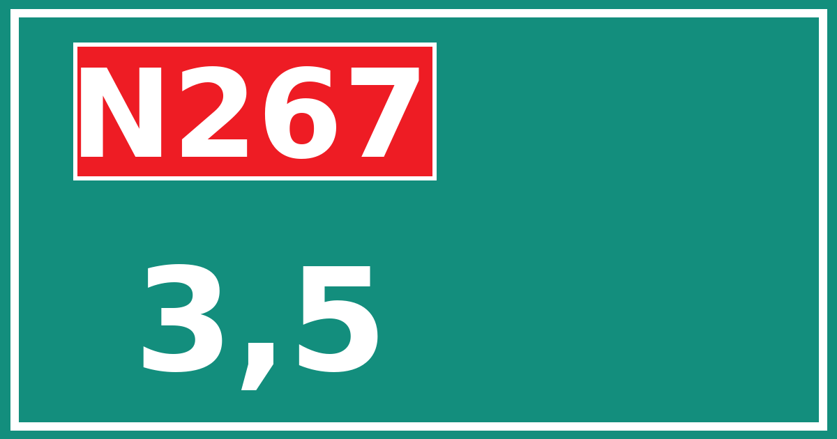 Hectometerbord N267 3,5