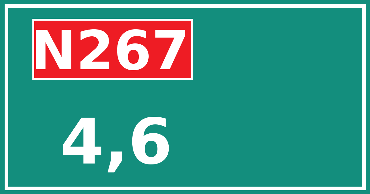 Hectometerbord N267 4,6