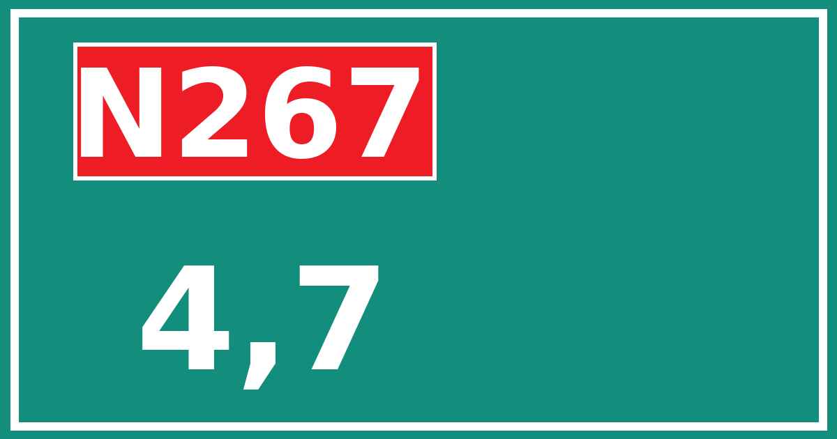 Hectometerbord N267 4,7
