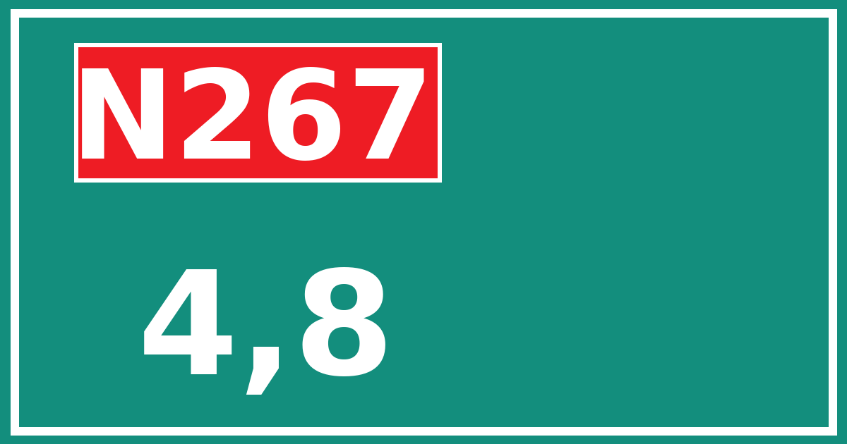 Hectometerbord N267 4,8