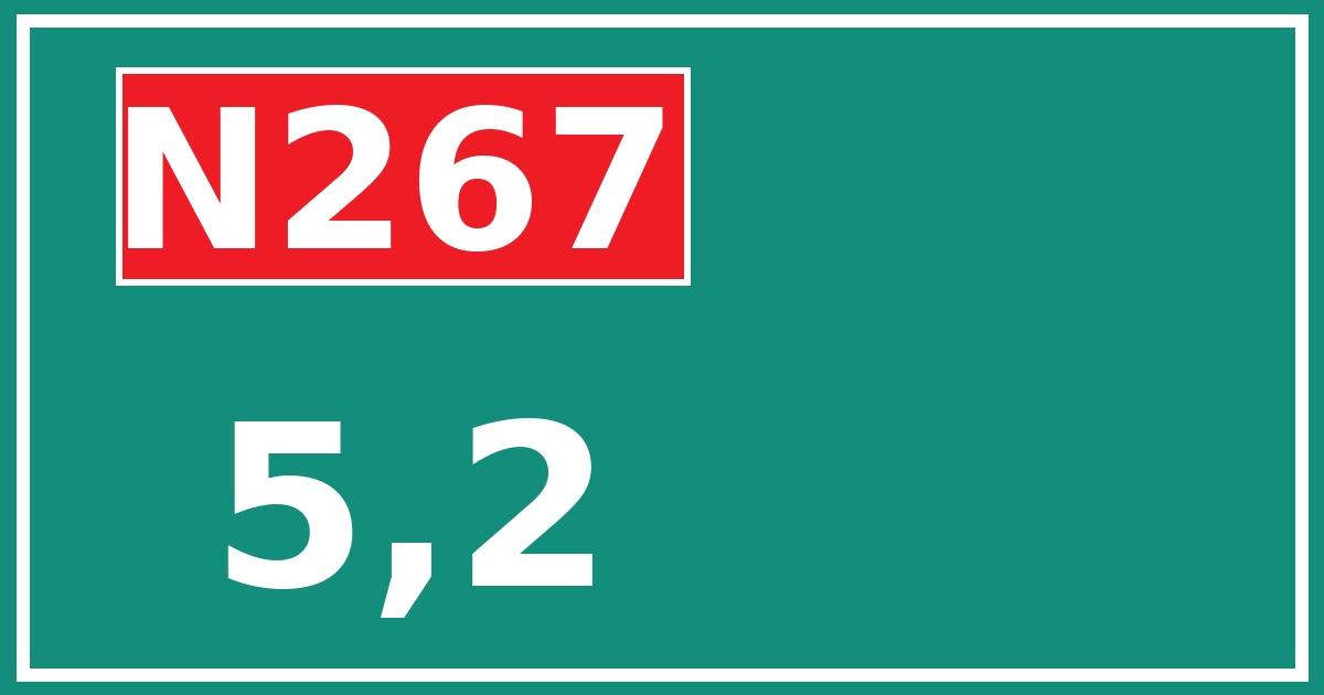 Hectometerbord N267 5,2