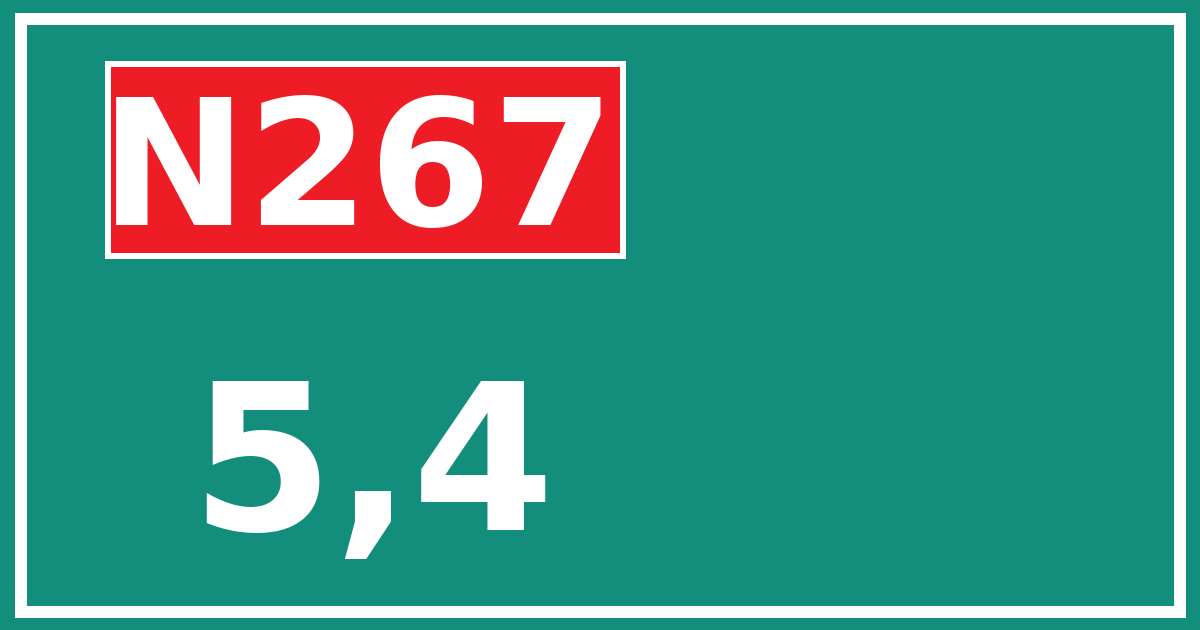 Hectometerbord N267 5,4