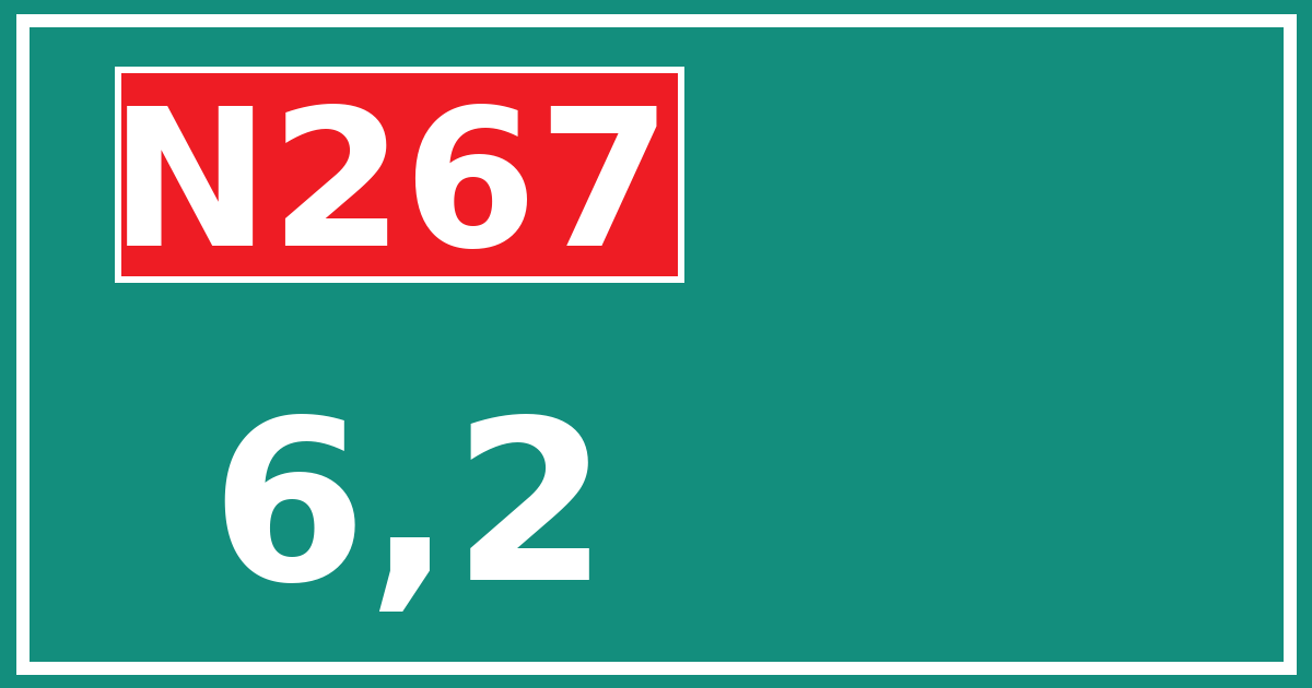 Hectometerbord N267 6,2