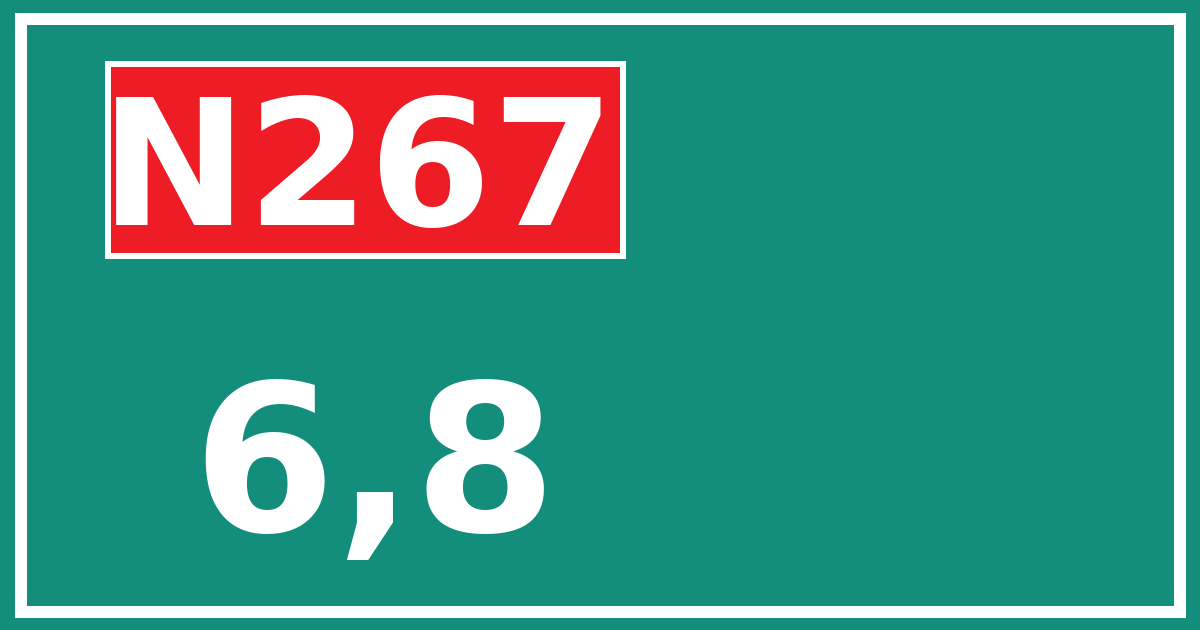 Hectometerbord N267 6,8