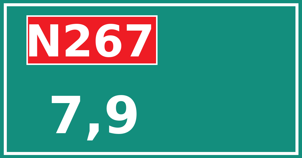 Hectometerbord N267 7,9