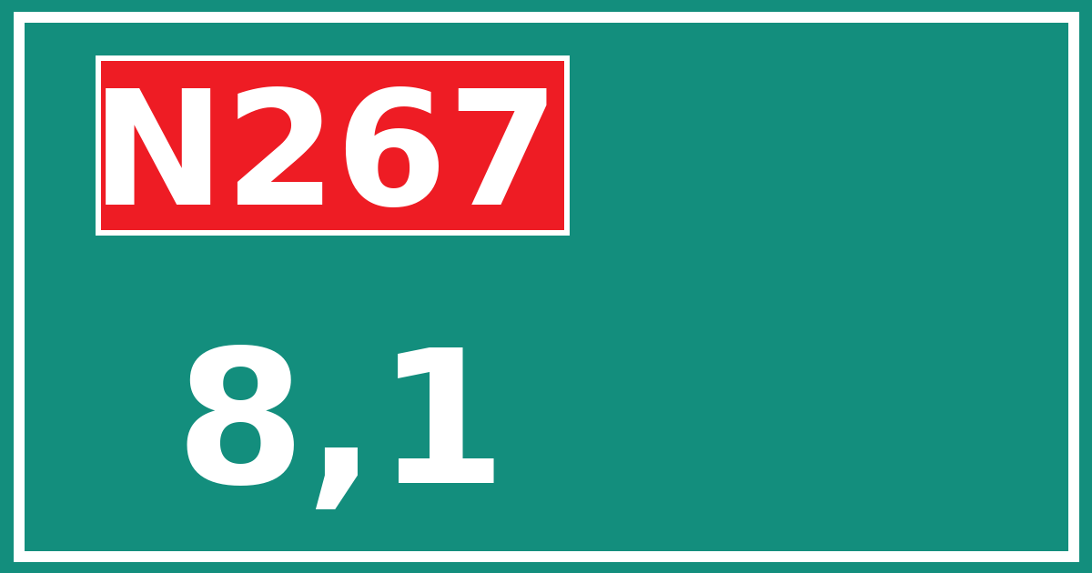 Hectometerbord N267 8,1
