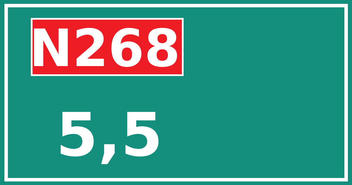 Hectometerbord N268 5,5