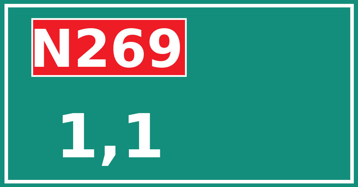 Hectometerbord N269 1,1