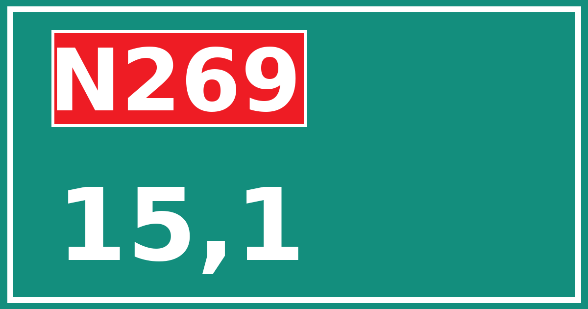 Hectometerbord N269 15,1