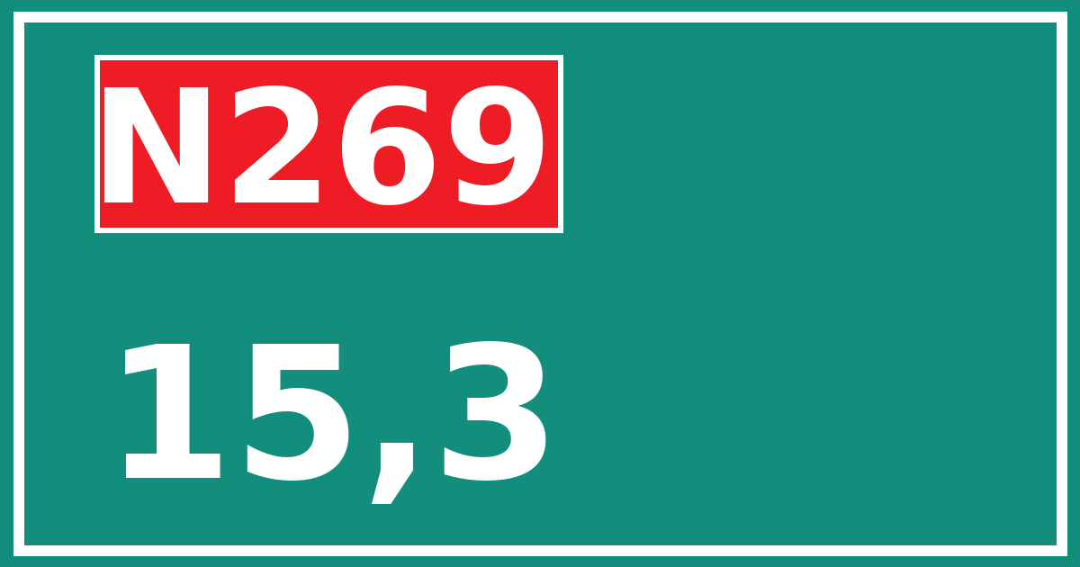 Hectometerbord N269 15,3