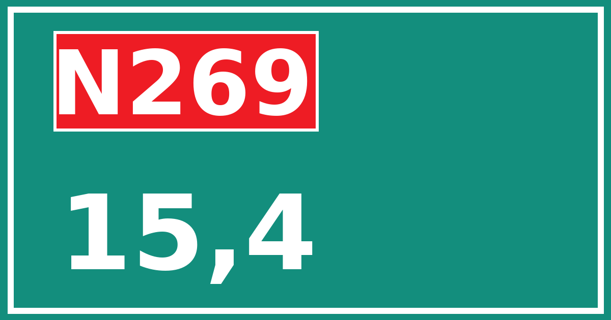 Hectometerbord N269 15,4