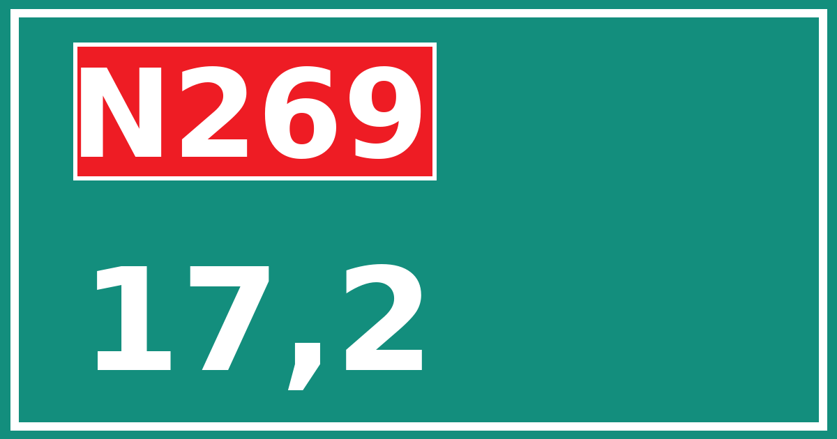Hectometerbord N269 17,2