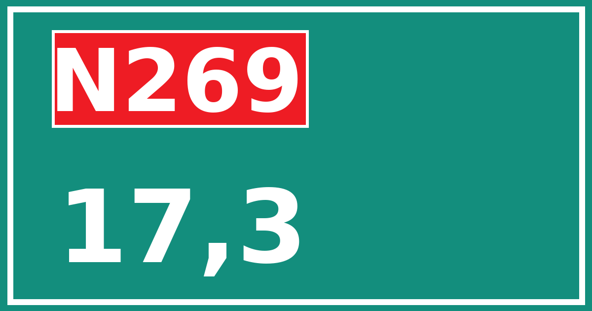 Hectometerbord N269 17,3