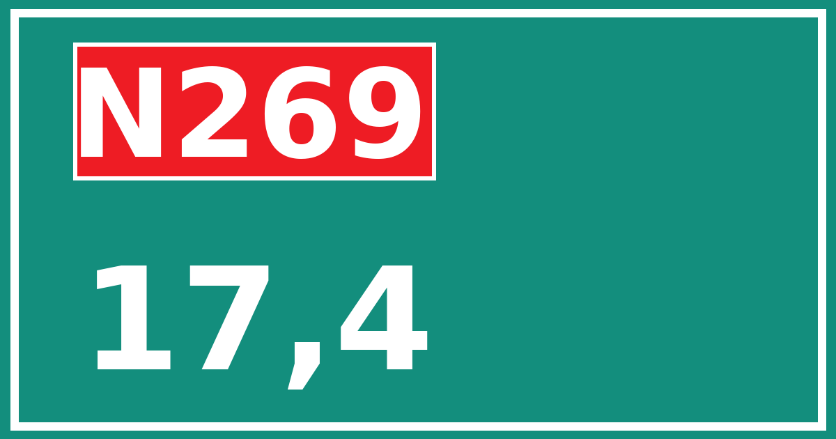 Hectometerbord N269 17,4