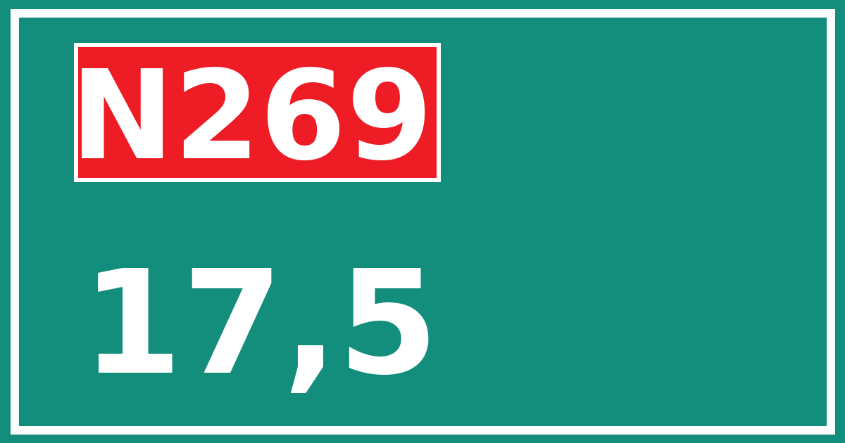 Hectometerbord N269 17,5