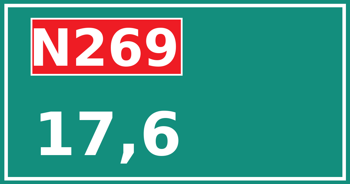 Hectometerbord N269 17,6