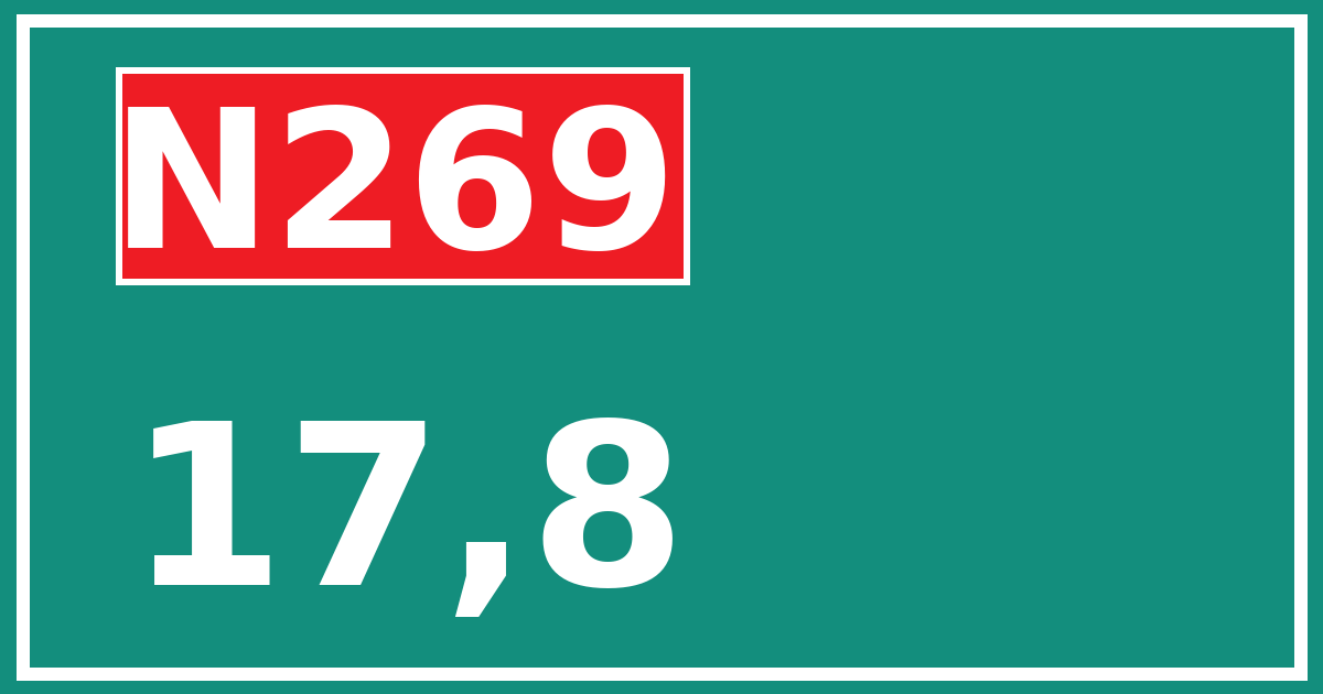 Hectometerbord N269 17,8
